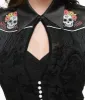 Unique Vintage 1950s Black Flocked La Caterina Dia De Los Muertos Western Duster sold by Unique Vintage