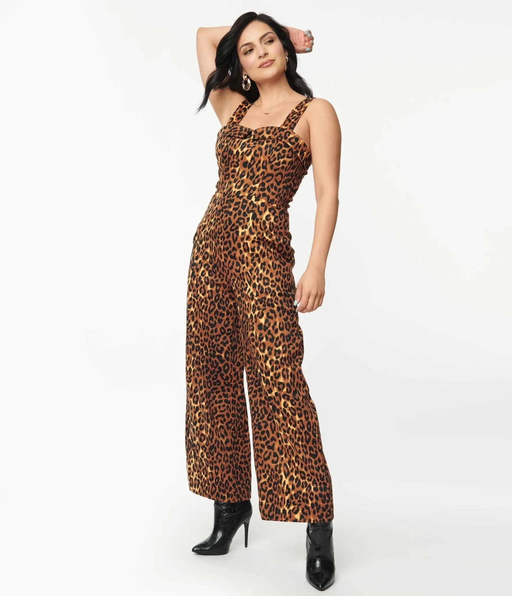 Leopard Print Feline Friendly Jumpsuit sold by Unique Vintage product image thumbnail 5