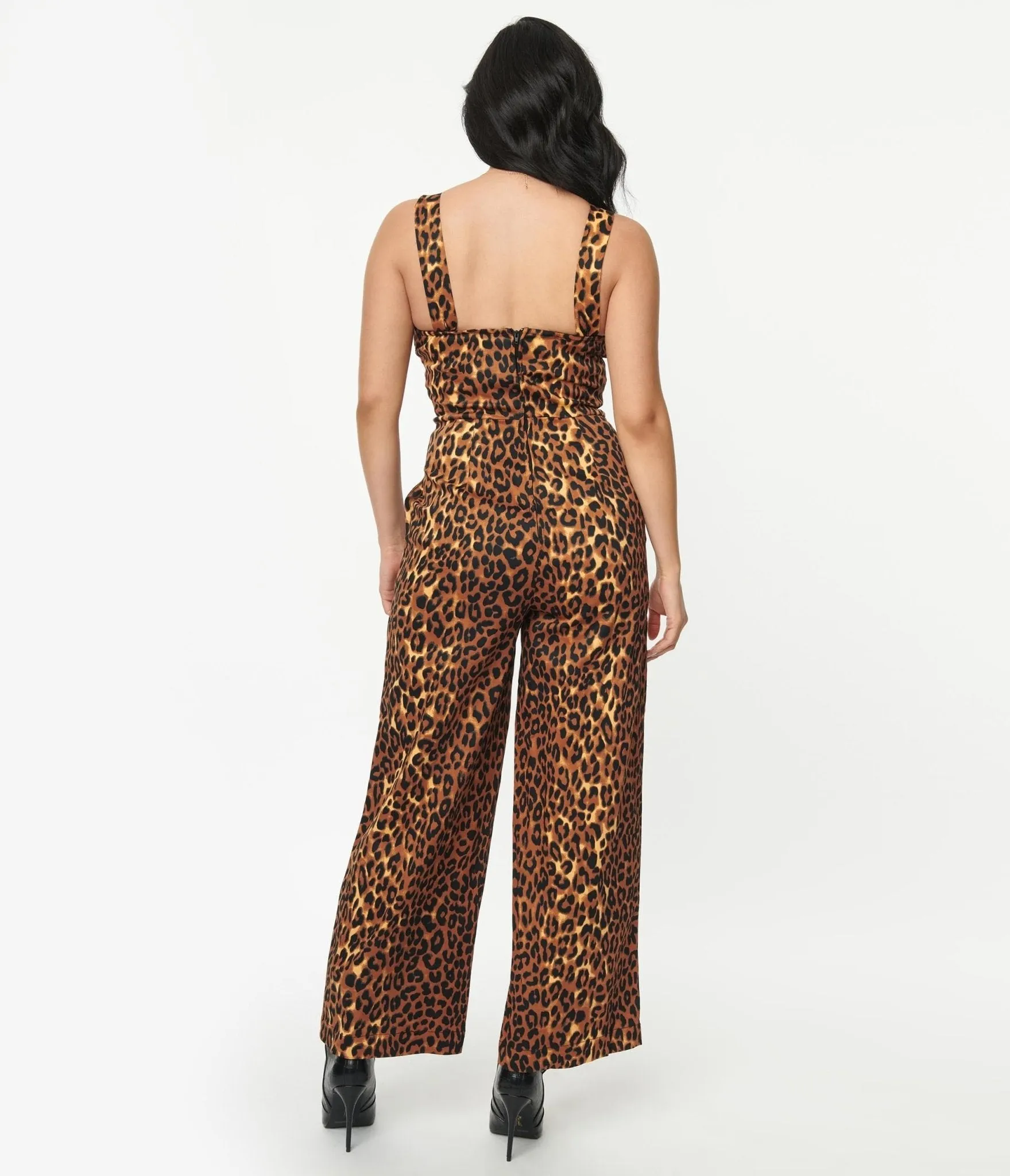 Leopard Print Feline Friendly Jumpsuit sold by Unique Vintage product image thumbnail 2