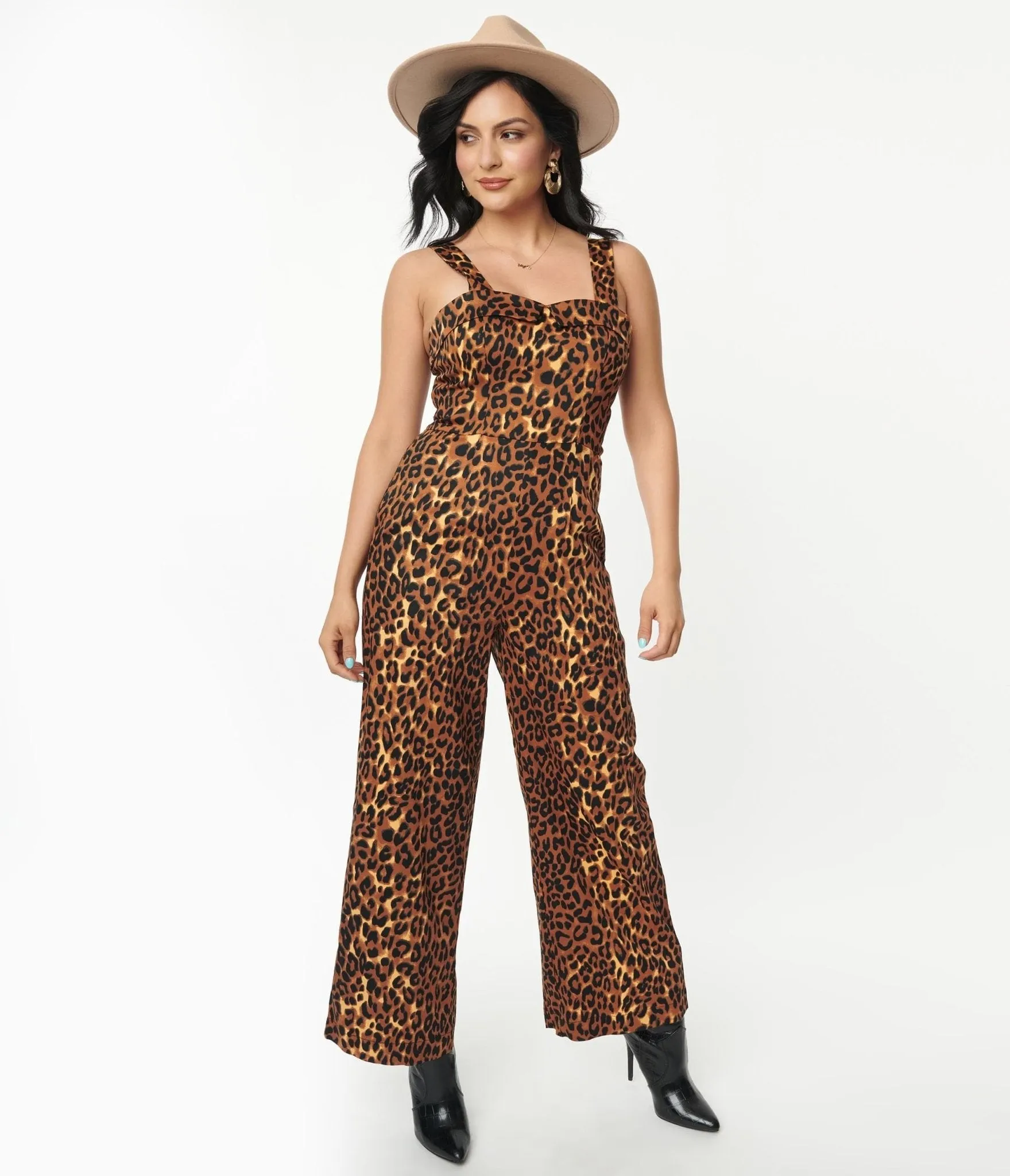 Leopard Print Feline Friendly Jumpsuit sold by Unique Vintage product image thumbnail 3