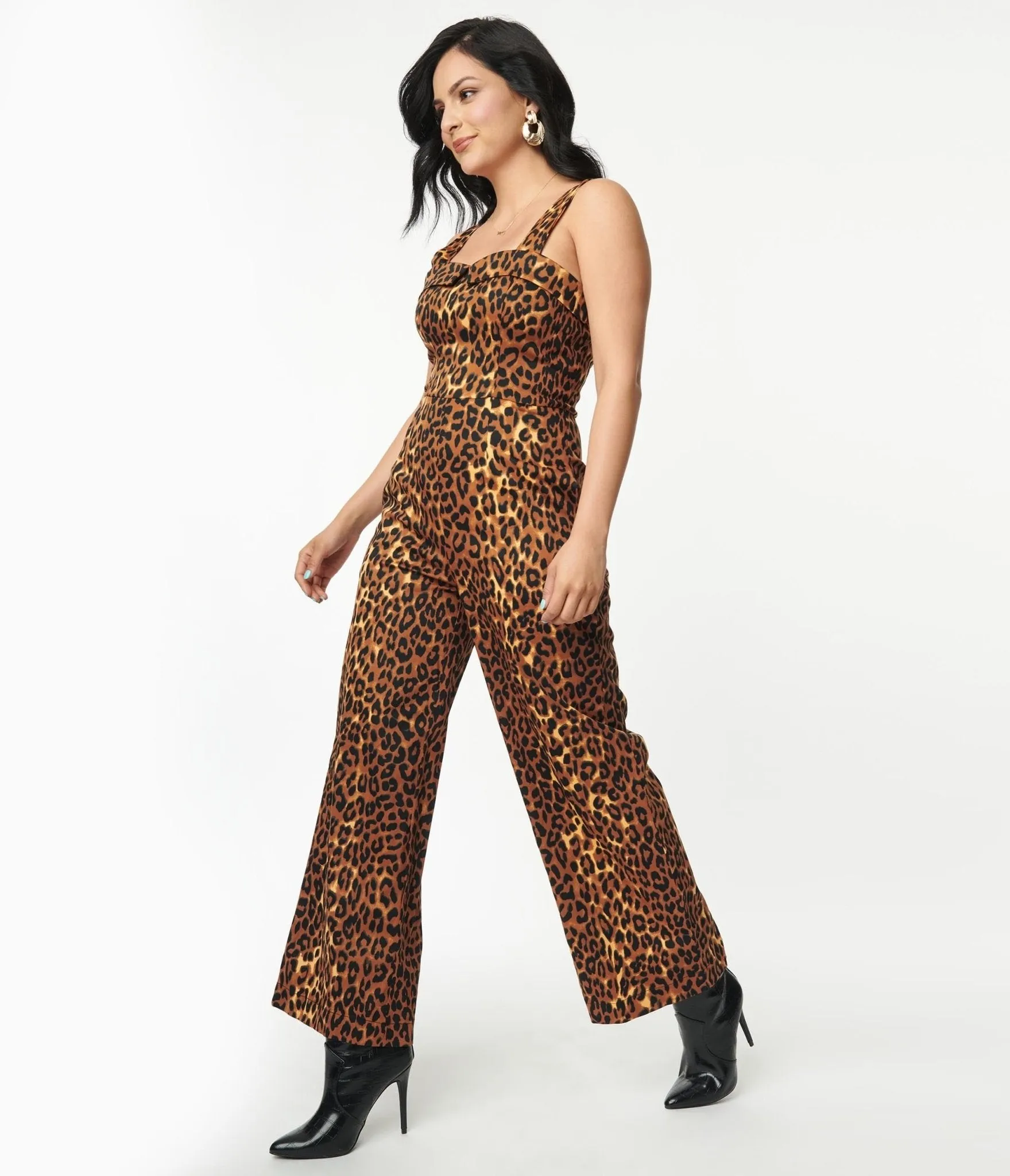 Leopard Print Feline Friendly Jumpsuit sold by Unique Vintage product image thumbnail 4