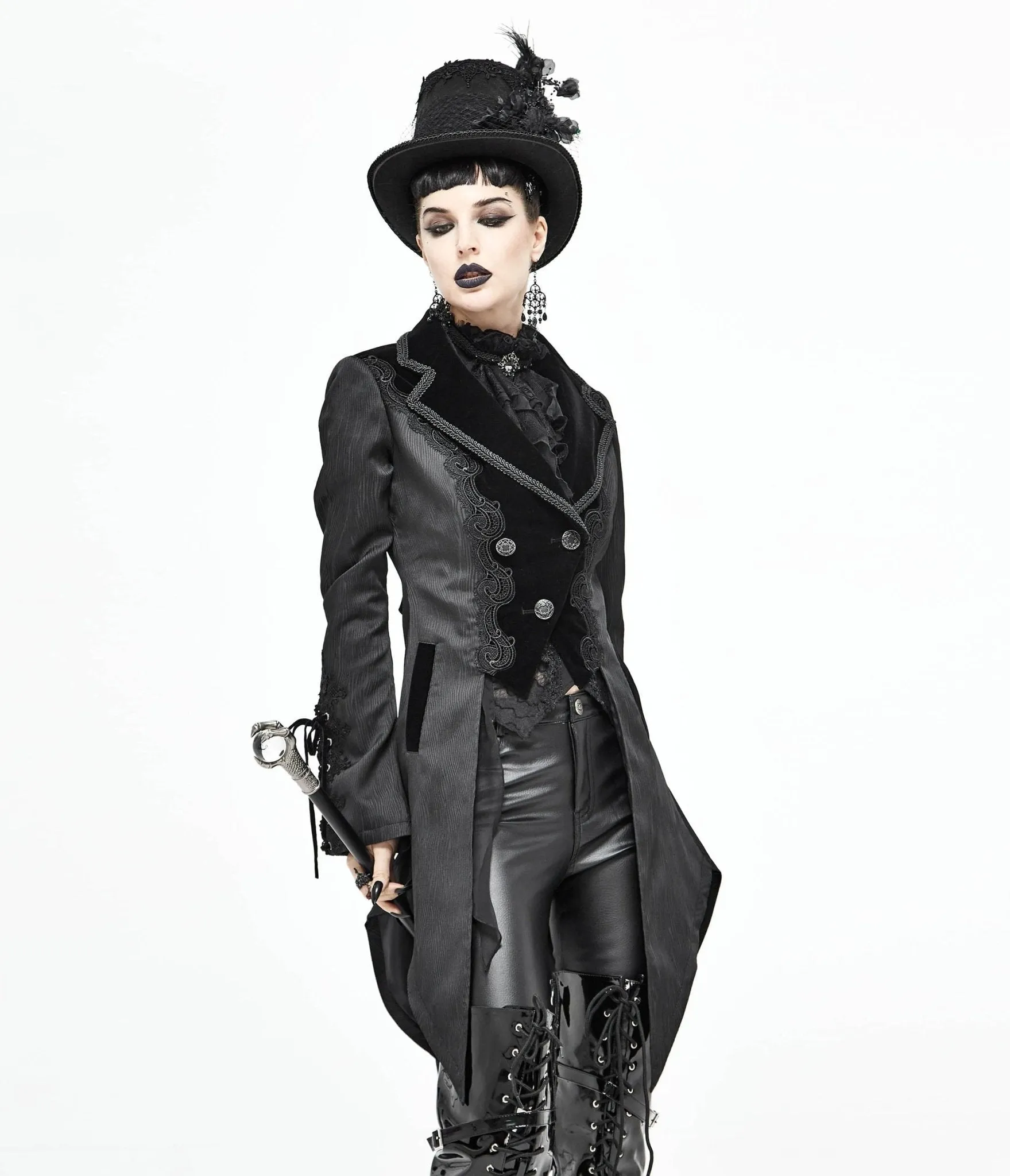 Black Victorian Jacket sold by Unique Vintage product image thumbnail 5