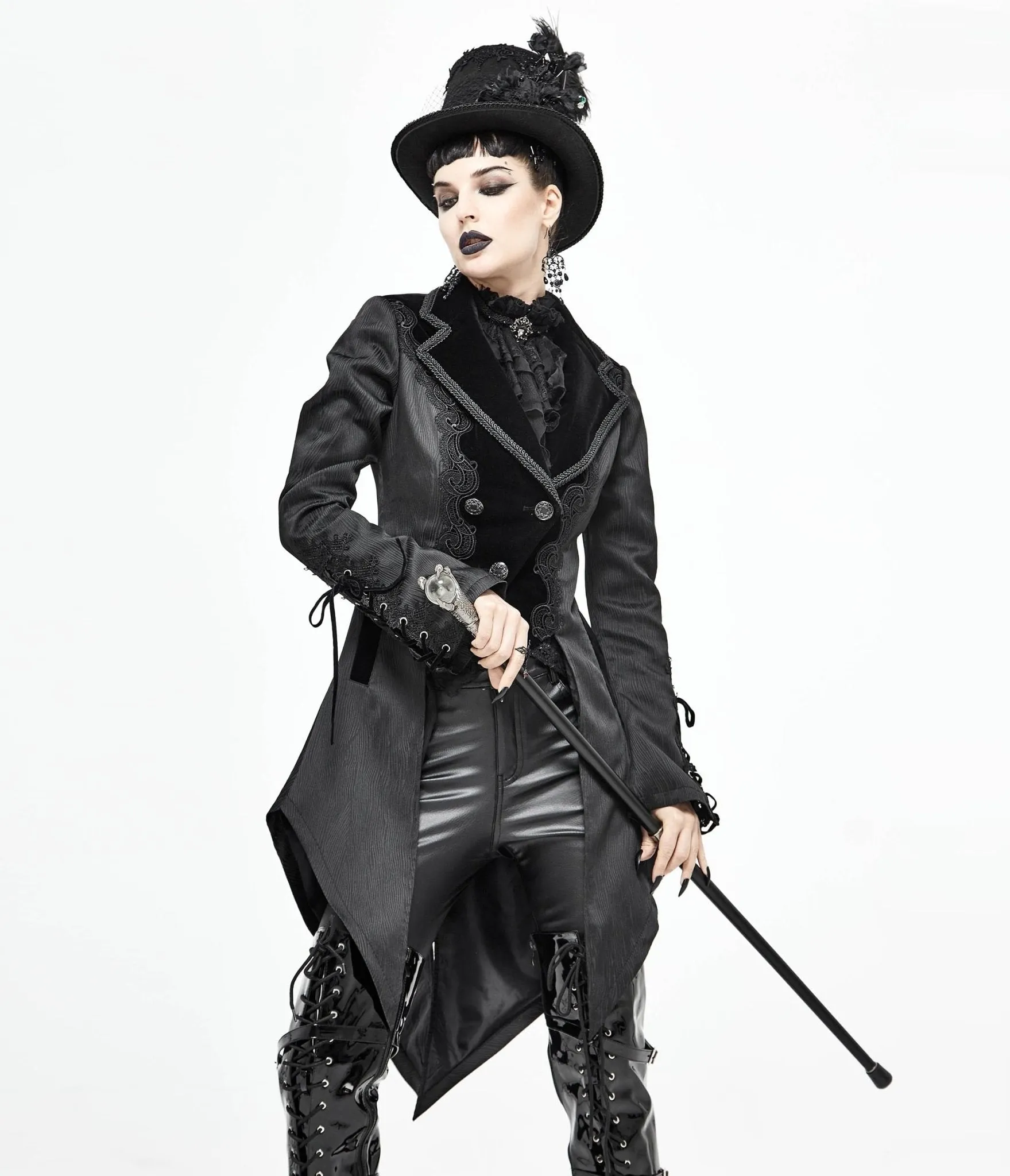 Black Victorian Jacket sold by Unique Vintage product image thumbnail 3