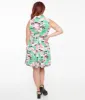 Hell Bunny Pink & Green Tropical Print Mini Dress sold by Unique Vintage