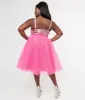 Barbie x Unique Vintage Plus Size 1980s Pink Sequin Day To Night Swing Dress sold by Unique Vintage