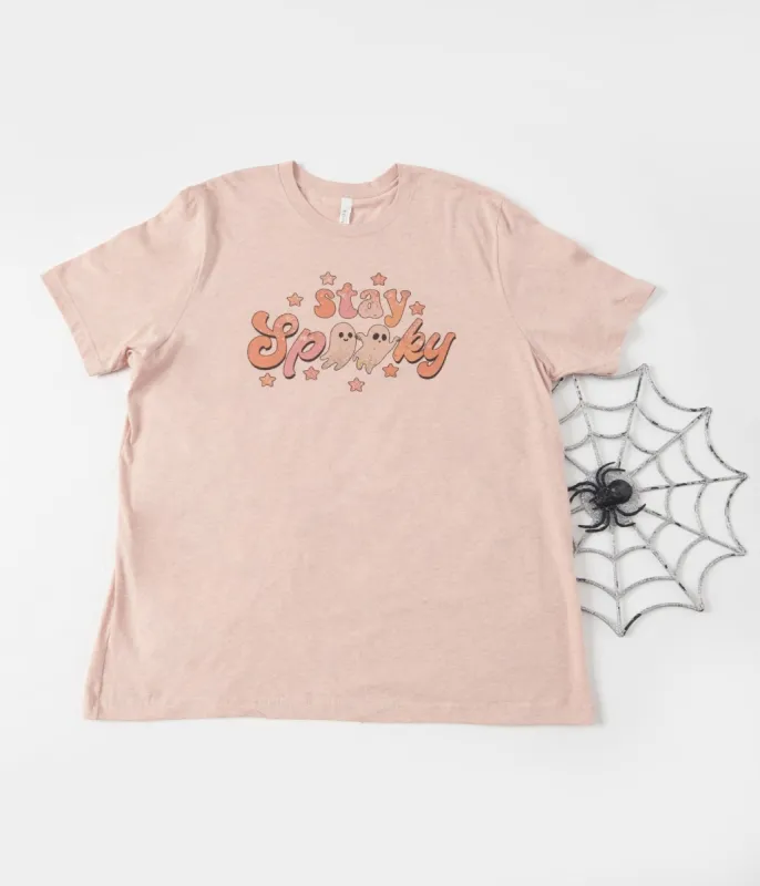 Stay Spooky Ghost Unisex Graphic Tee sold by Unique Vintage