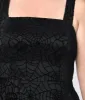 Voodoo Vixen Black Flocked Spiderweb Swing Dress sold by Unique Vintage