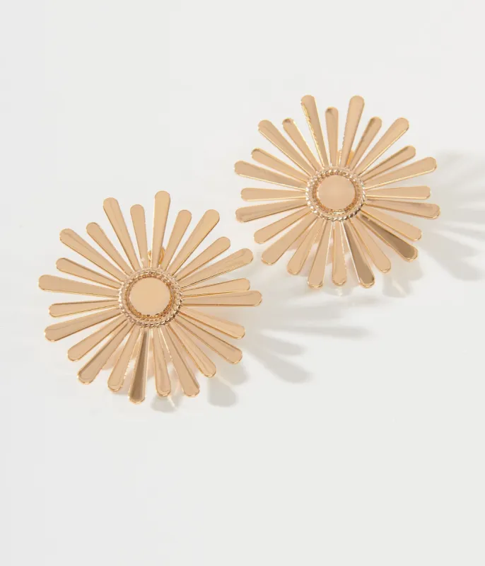 1920s Golden Sunburst Earrings sold by Unique Vintage