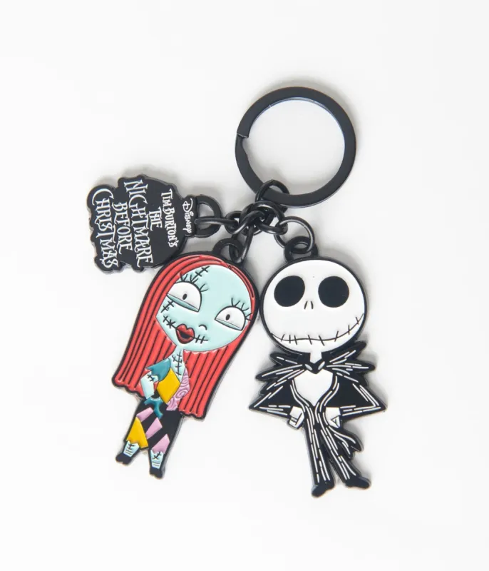Nightmare Before Christmas Jack & Sally Charm Keychain sold by Unique Vintage