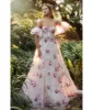 Cinderella Divine White & Pink Floral Organza Corset Prom Ball Gown sold by Unique Vintage