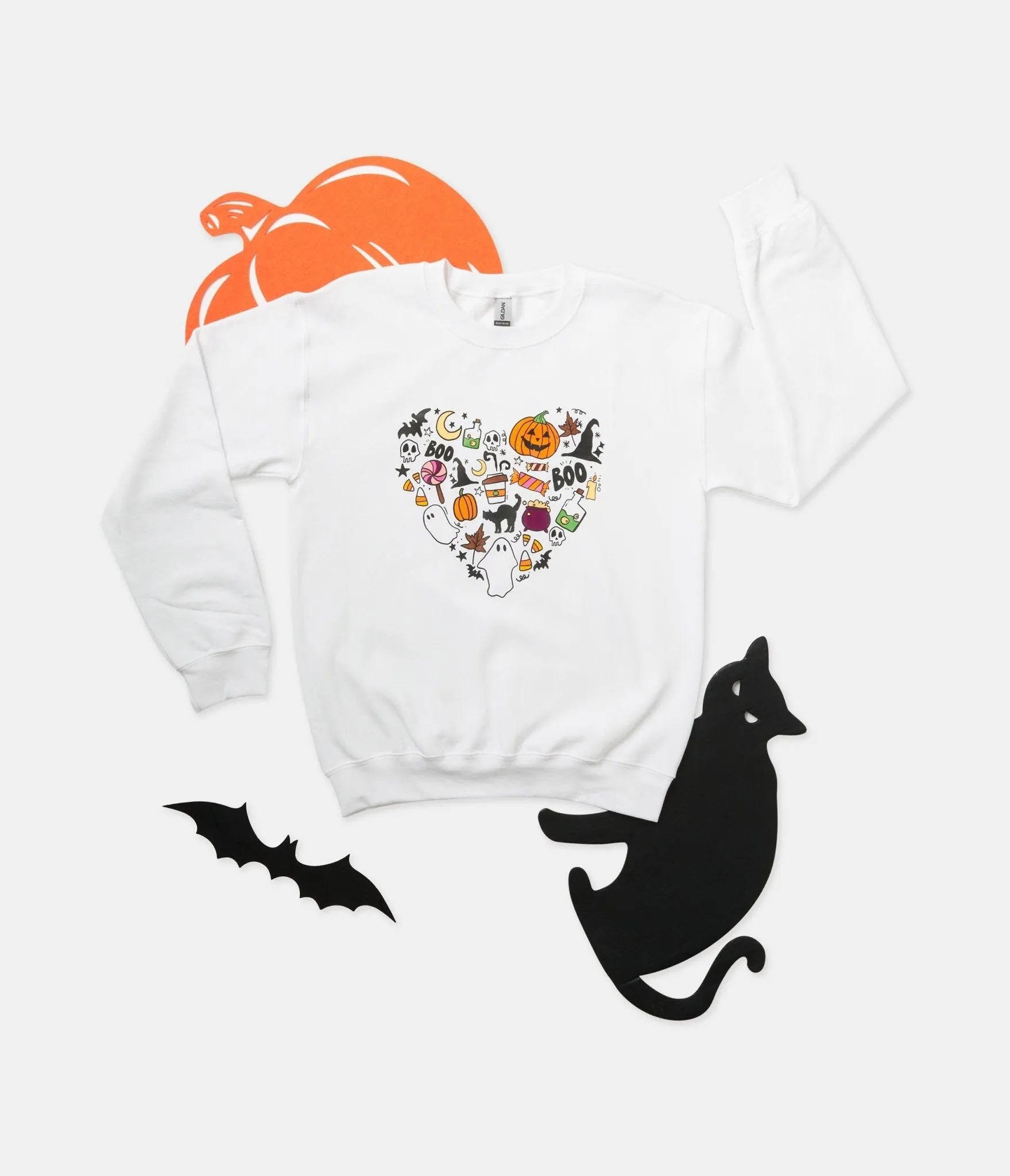 Halloween Heart Unisex Graphic Sweatshirt sold by Unique Vintage
