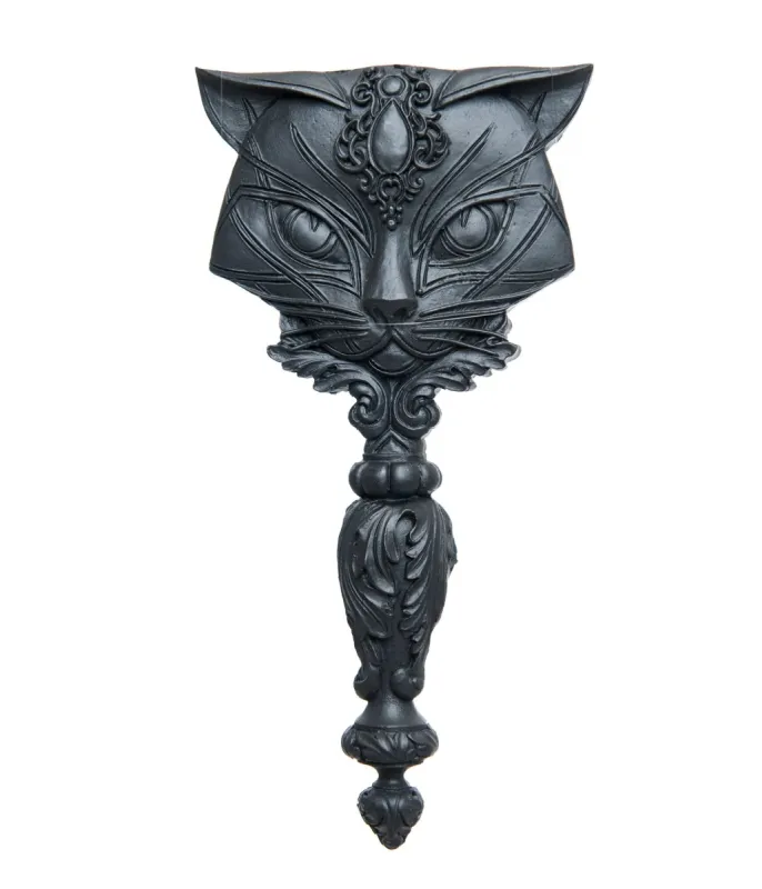 Black Cat Hand Mirror sold by Unique Vintage