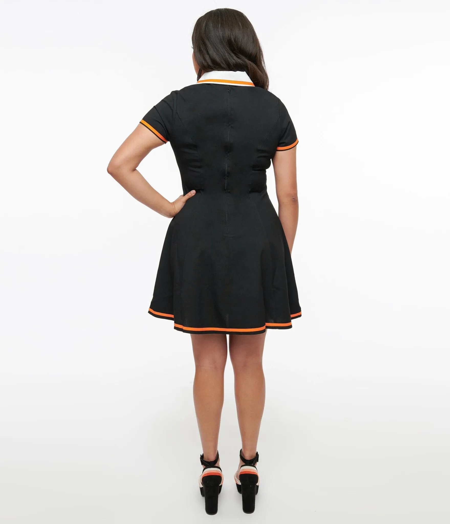 Hell Bunny Black Jack-O-Lantern T-Shirt Dress sold by Unique Vintage product image thumbnail 3