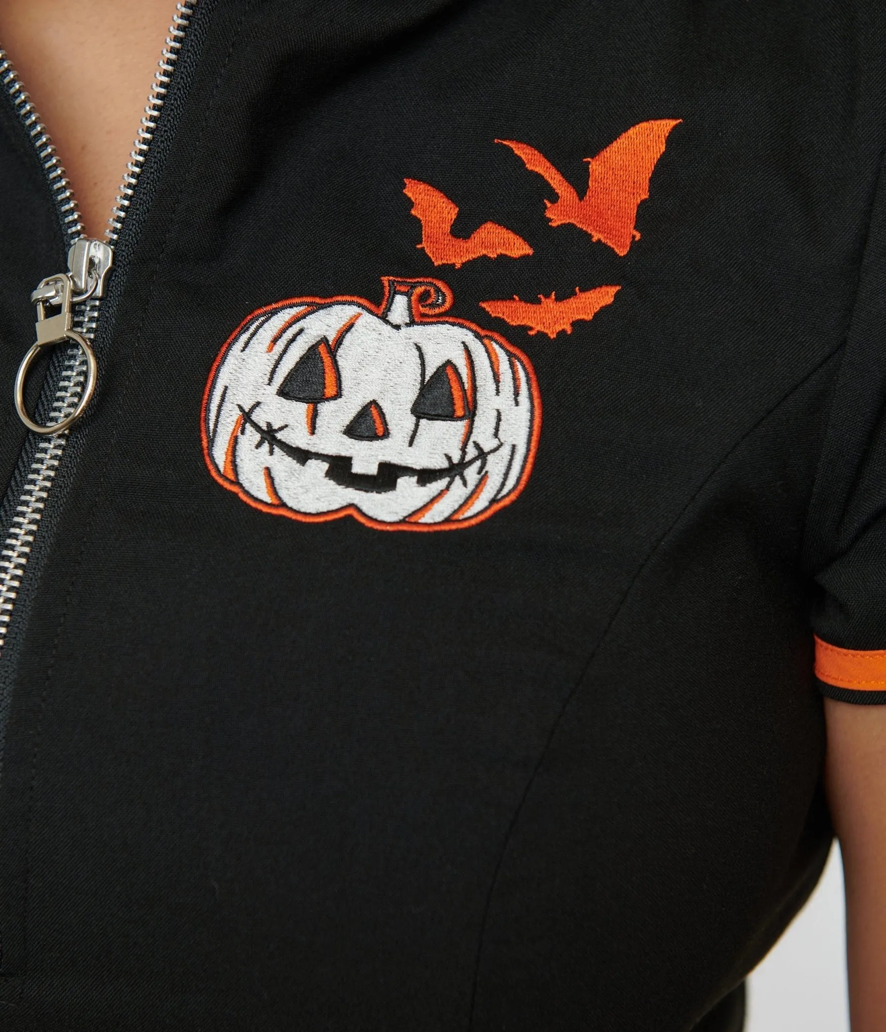 Hell Bunny Black Jack-O-Lantern T-Shirt Dress sold by Unique Vintage product image thumbnail 2