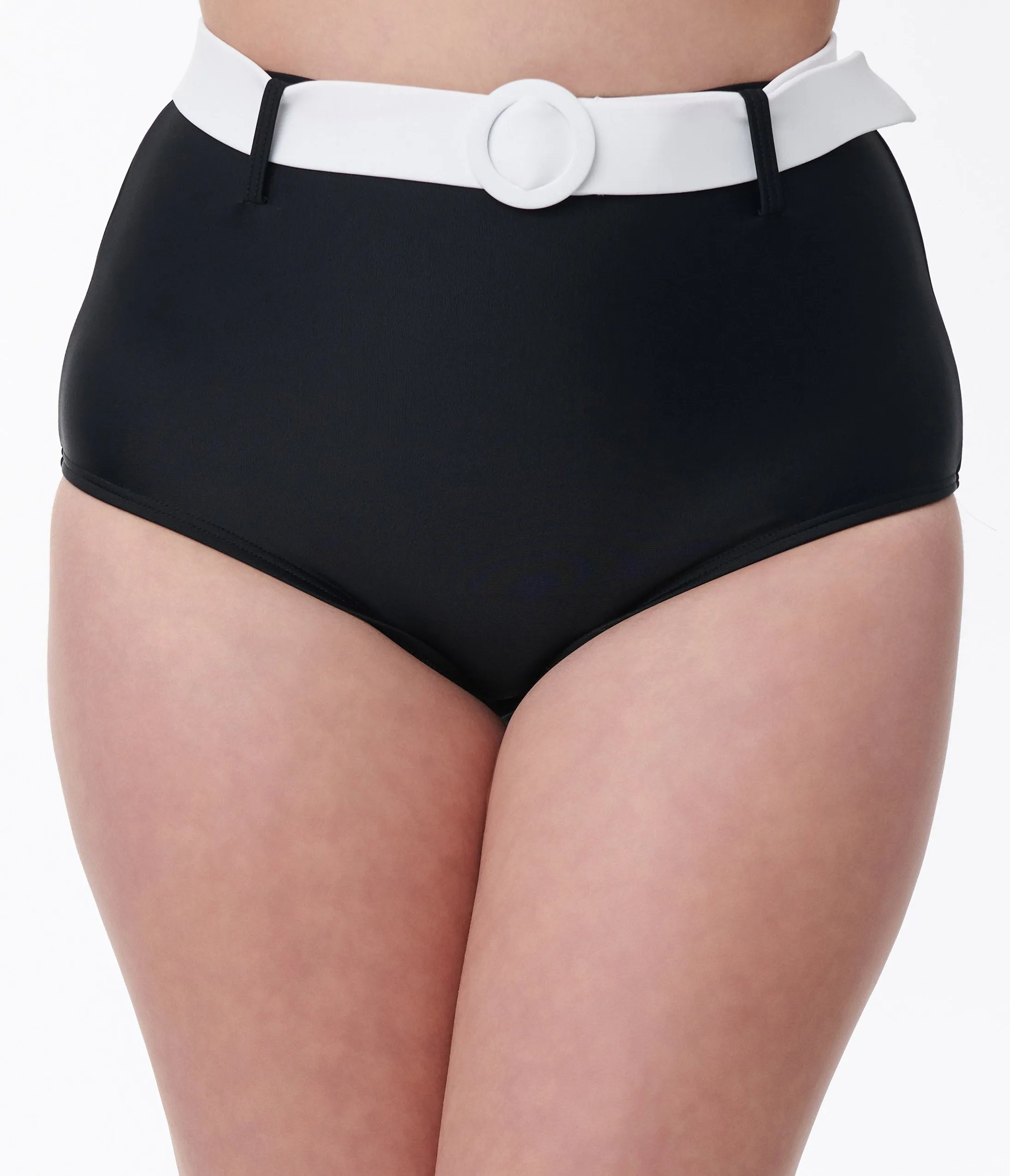 Unique Vintage Black & White Belted Swim Bottoms sold by Unique Vintage product image thumbnail 3