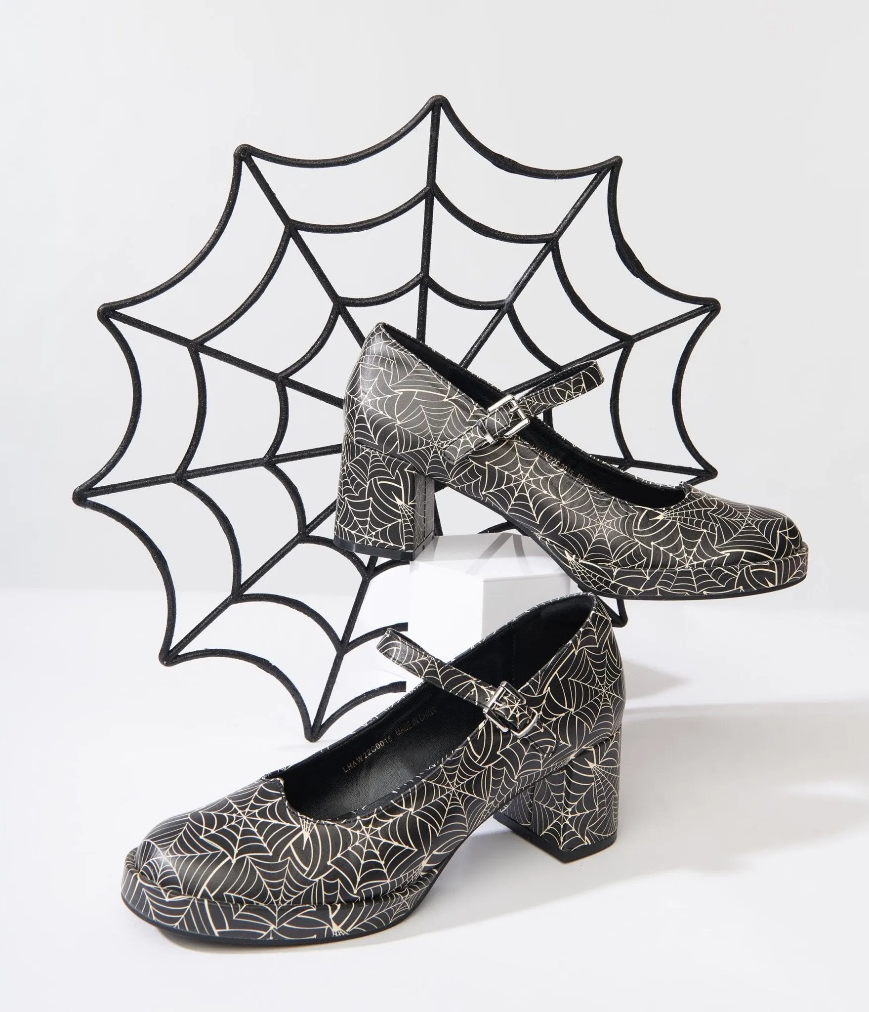 Lulu Hun Spiderweb Sandy Jane Heels sold by Unique Vintage