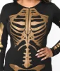 Black & Gold Skeleton Bodysuit sold by Unique Vintage
