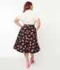 Hell Bunny Plus Size Pink & Red Heart Confetti Swing Skirt sold by Unique Vintage