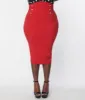 Unique Vintage 1950s Plus Size Red Sailor High Waist Sierra Pencil Skirt sold by Unique Vintage