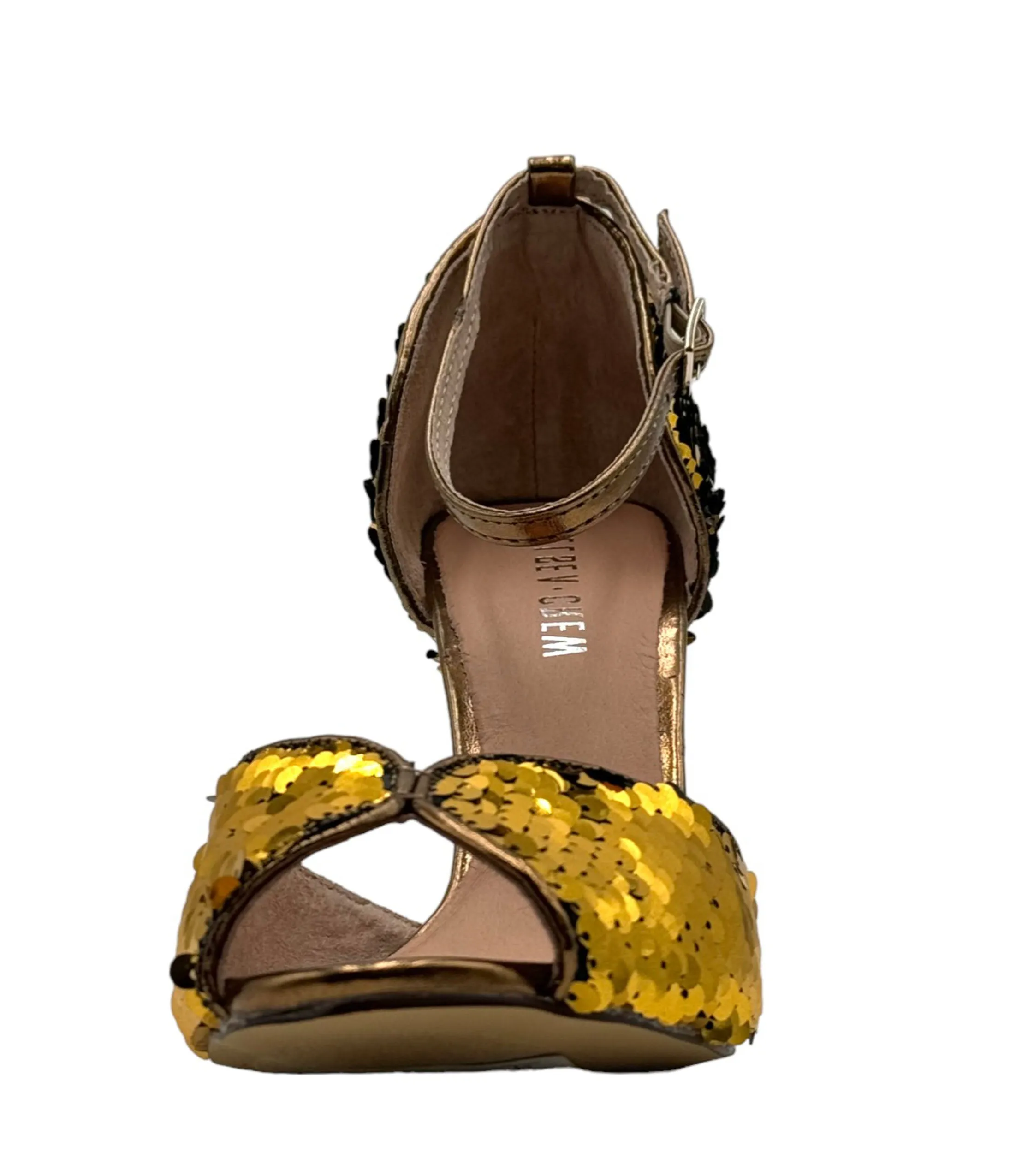 Chelsea Crew Black & Gold Sequin Lola Pumps sold by Unique Vintage product image thumbnail 4