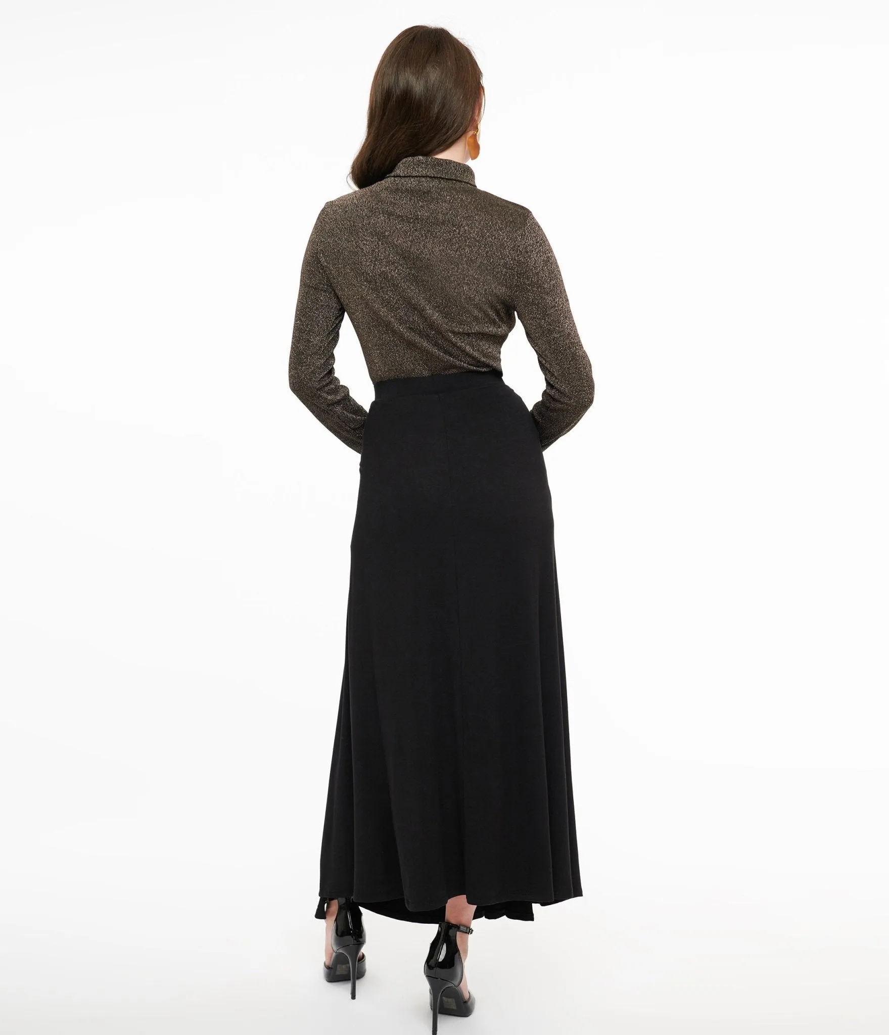 Foxblood Black Darla Maxi Skirt sold by Unique Vintage product image thumbnail 3