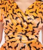 Orange & Black Bat Midori Swing Dress sold by Unique Vintage