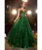 Cinderella Divine Emerald Corset Glitter Prom Gown sold by Unique Vintage