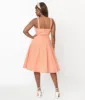 Vintage Style Coral Eyelet Valerie Swing Dress sold by Unique Vintage