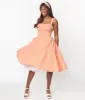 Vintage Style Coral Eyelet Valerie Swing Dress sold by Unique Vintage