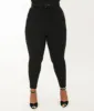 Unique Vintage Plus Size Black Belted Rizzo Cigarette Pants sold by Unique Vintage