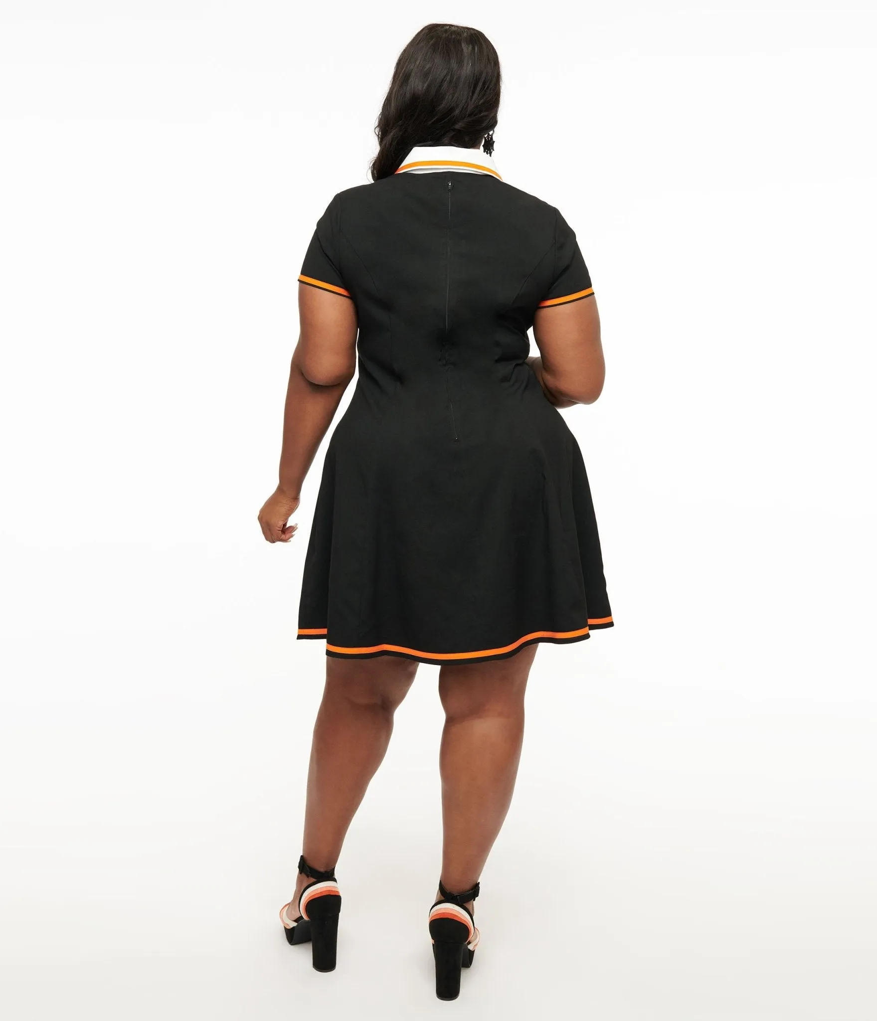 Hell Bunny Plus Size Black Jack-O-Lantern T-Shirt Dress sold by Unique Vintage product image thumbnail 3
