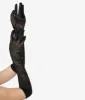 Unique Vintage 1950s Black Lace Elbow Length Gloves sold by Unique Vintage