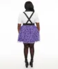 Unique Vintage Plus Size Purple & Black Glitter Bat Print Tulle Suspender Mini Skirt sold by Unique Vintage