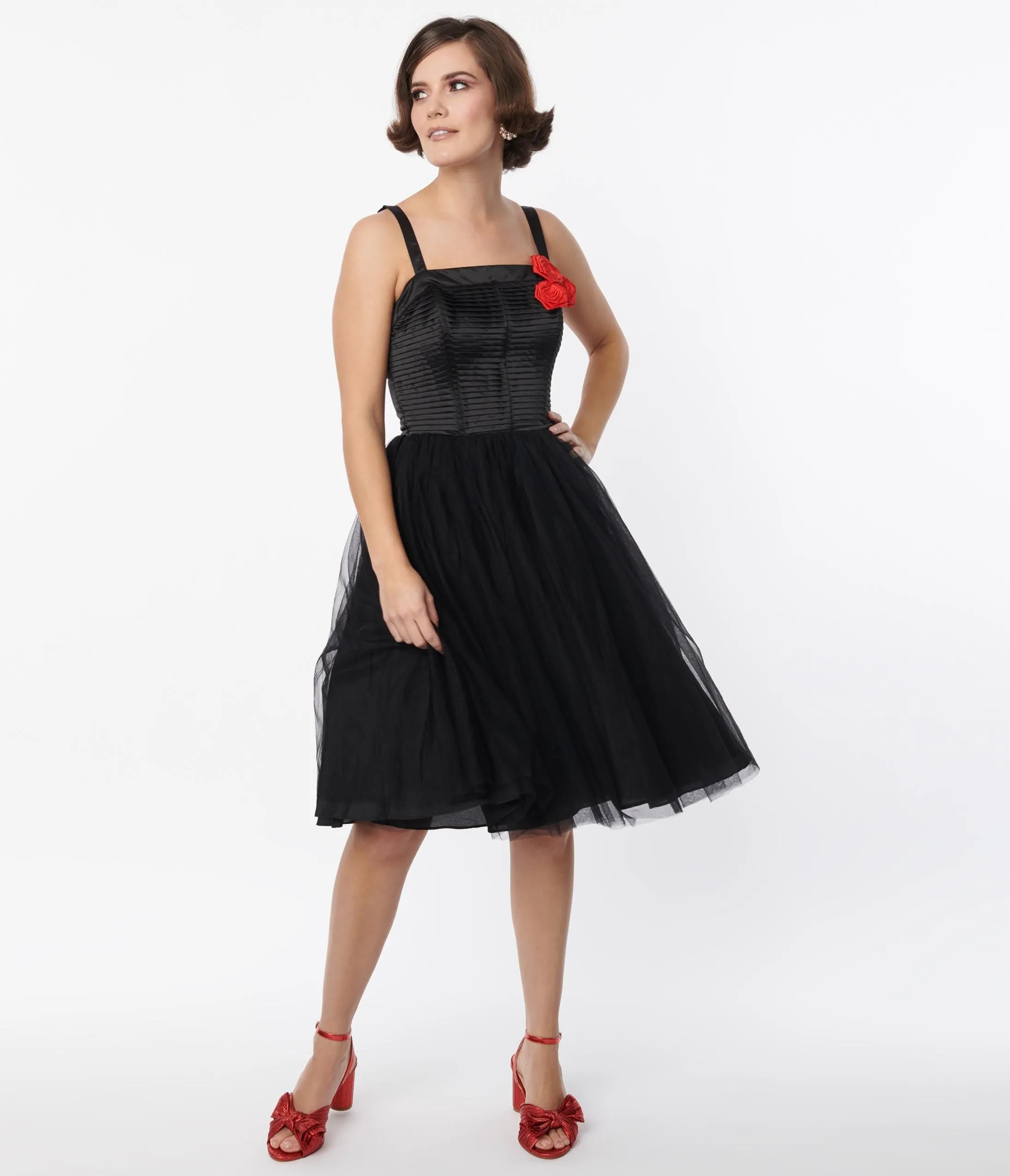 Unique Vintage Black Tulle Swing Dress sold by Unique Vintage product image thumbnail 5
