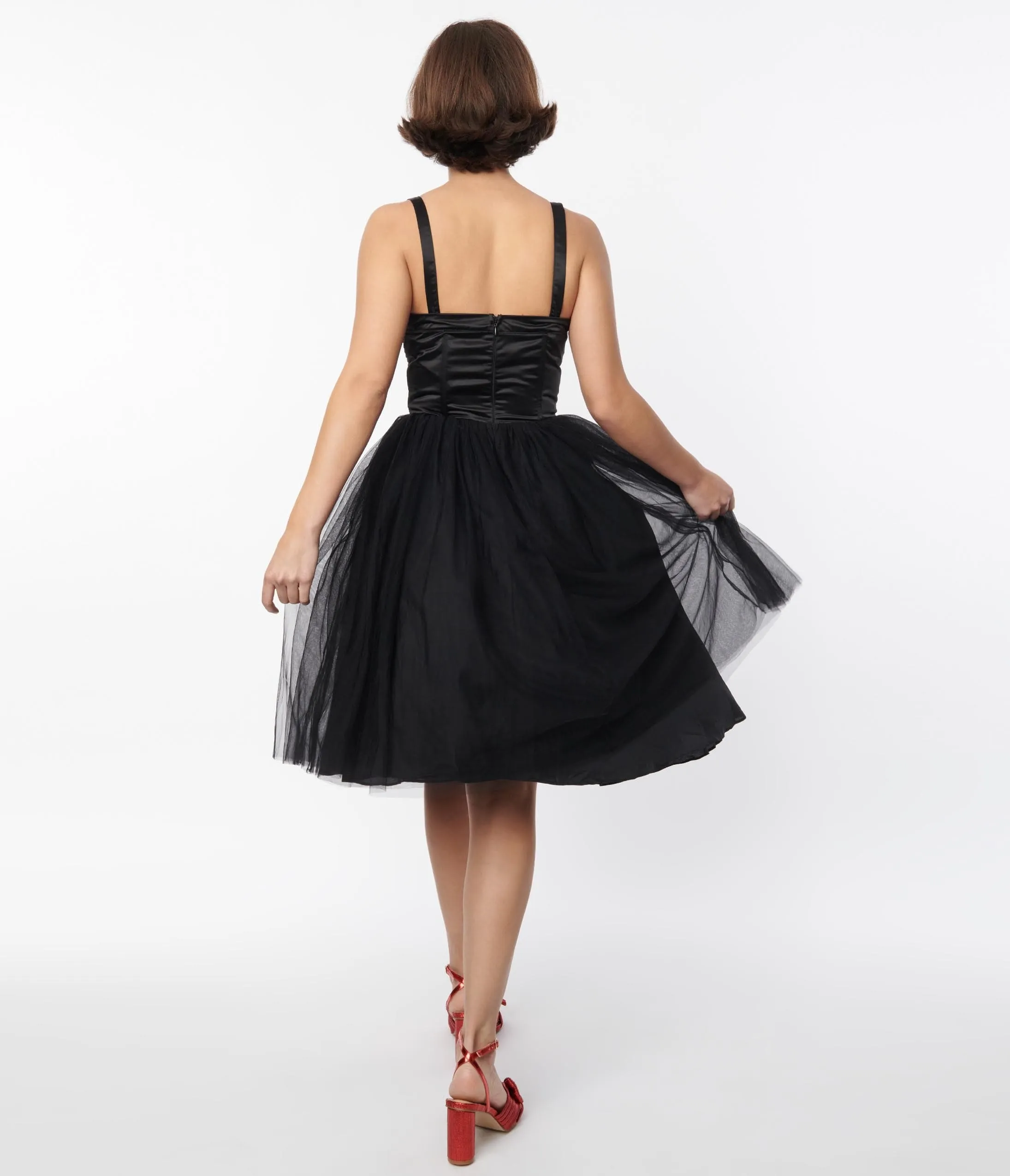 Unique Vintage Black Tulle Swing Dress sold by Unique Vintage product image thumbnail 3
