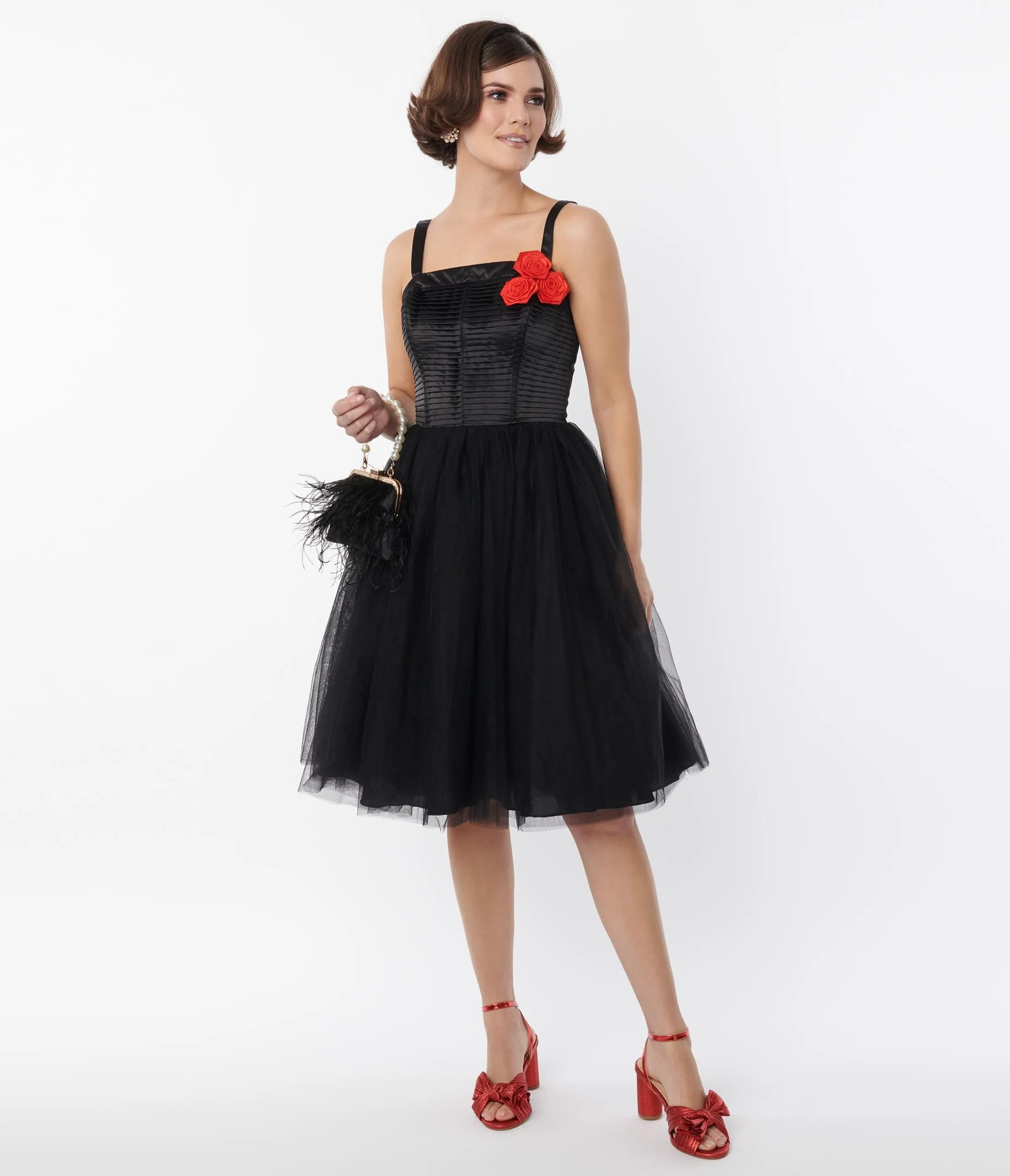 Unique Vintage Black Tulle Swing Dress sold by Unique Vintage product image thumbnail 4