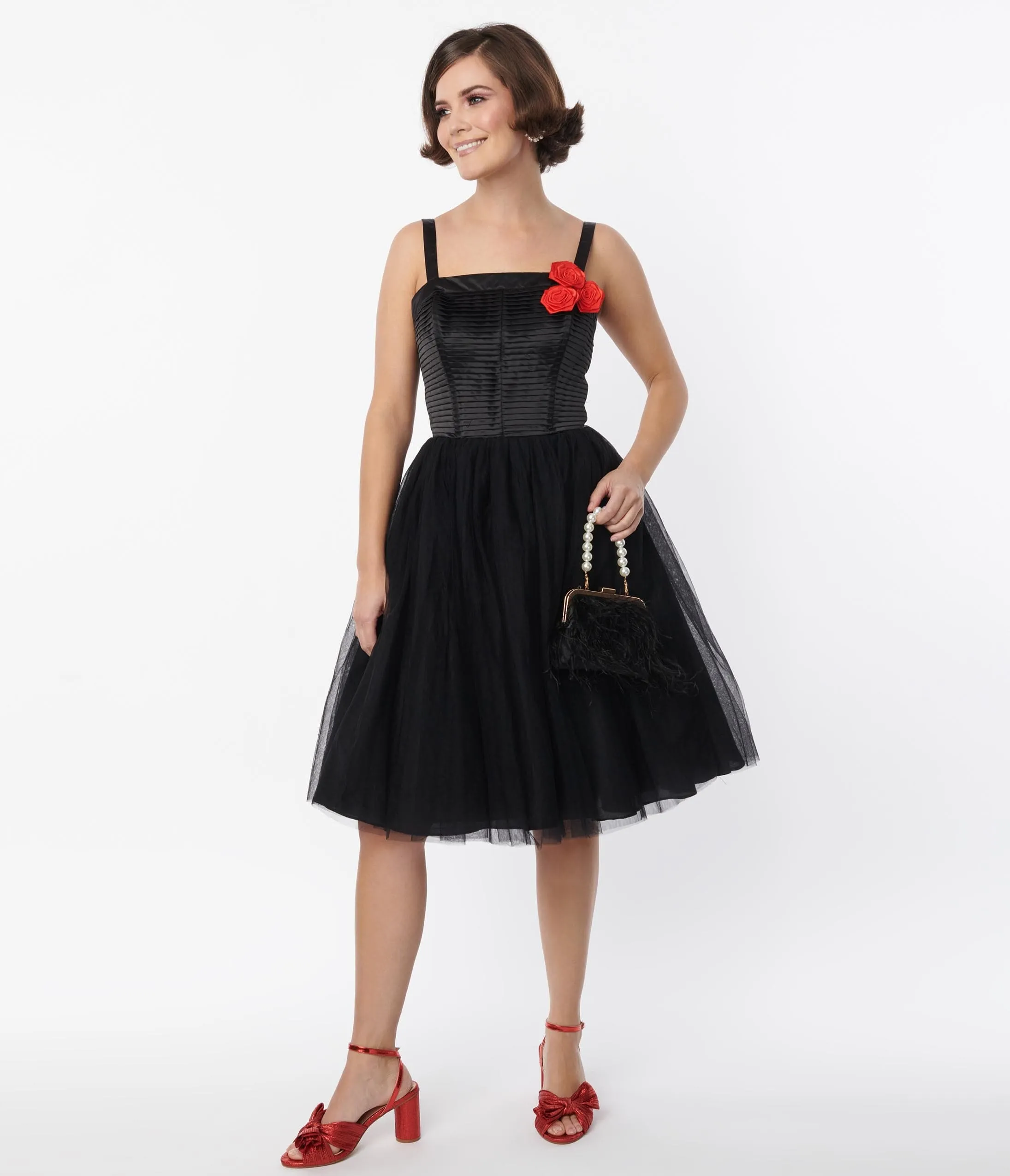Unique Vintage Black Tulle Swing Dress sold by Unique Vintage