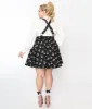 Unique Vintage Plus Size Black & Pink Cherries Brionne Pinafore Skirt sold by Unique Vintage