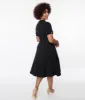 Unique Vintage Black Button Swing Dress sold by Unique Vintage