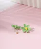 Green Flower Stud Earrings sold by Unique Vintage