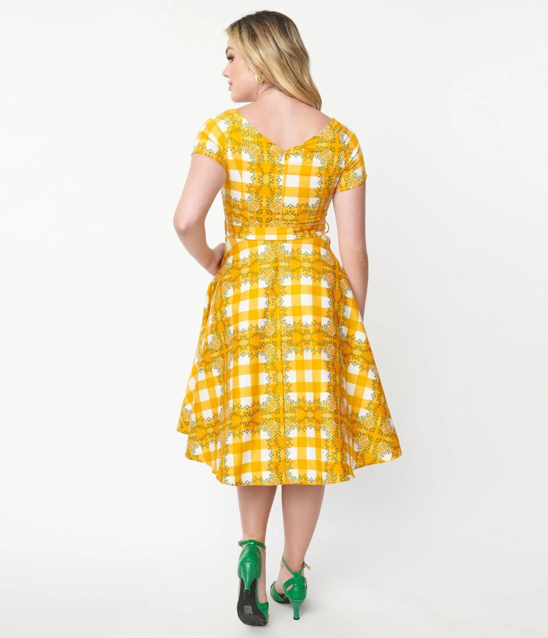 Orange Tree Gingham Swing Dress sold by Unique Vintage product image thumbnail 2