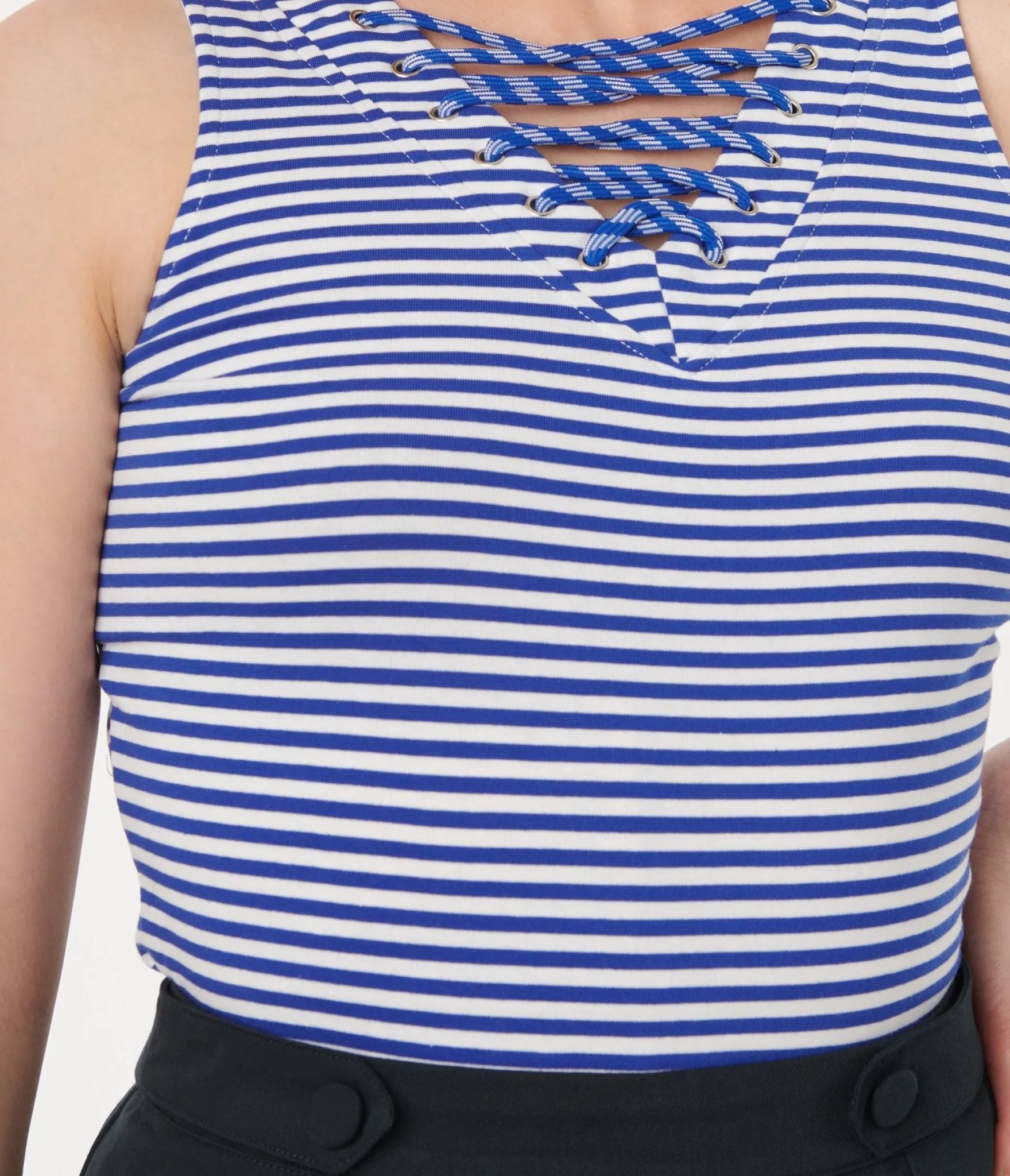 Navy & White Striped Set Sail Top sold by Unique Vintage product image thumbnail 2