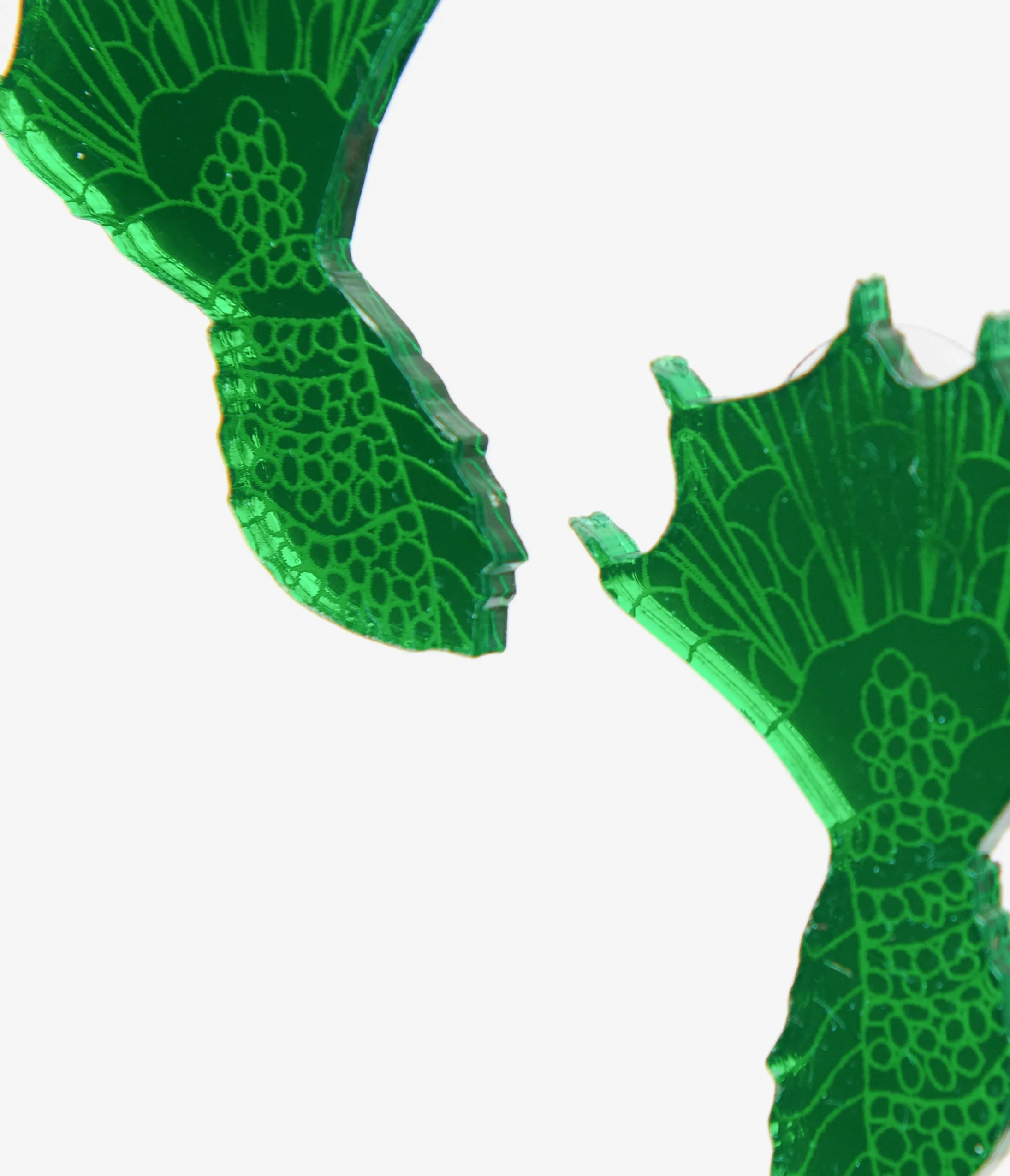 Green Swamp Monster Hand Earrings sold by Unique Vintage product image thumbnail 2