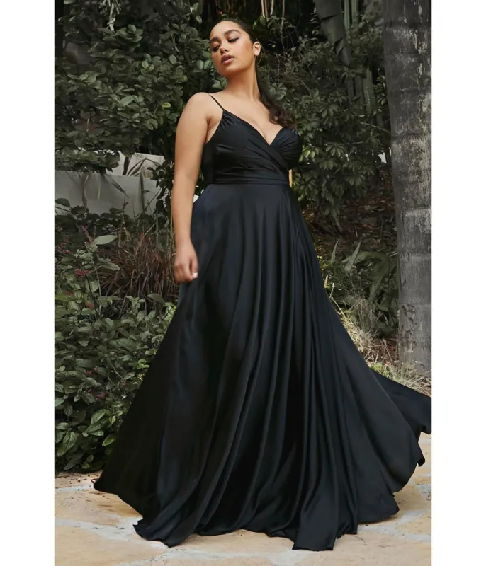Cinderella Divine  Black Sweetheart Satin Enchanted Bridesmaid Dress sold by Unique Vintage