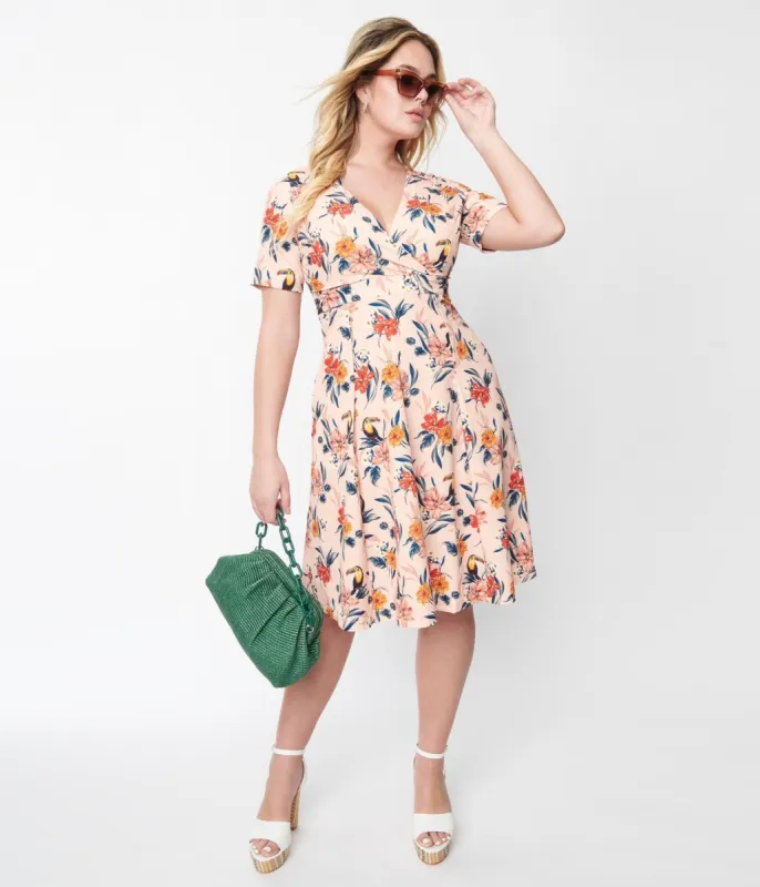 Floral 40s Inspired Dress sold by Unique Vintage