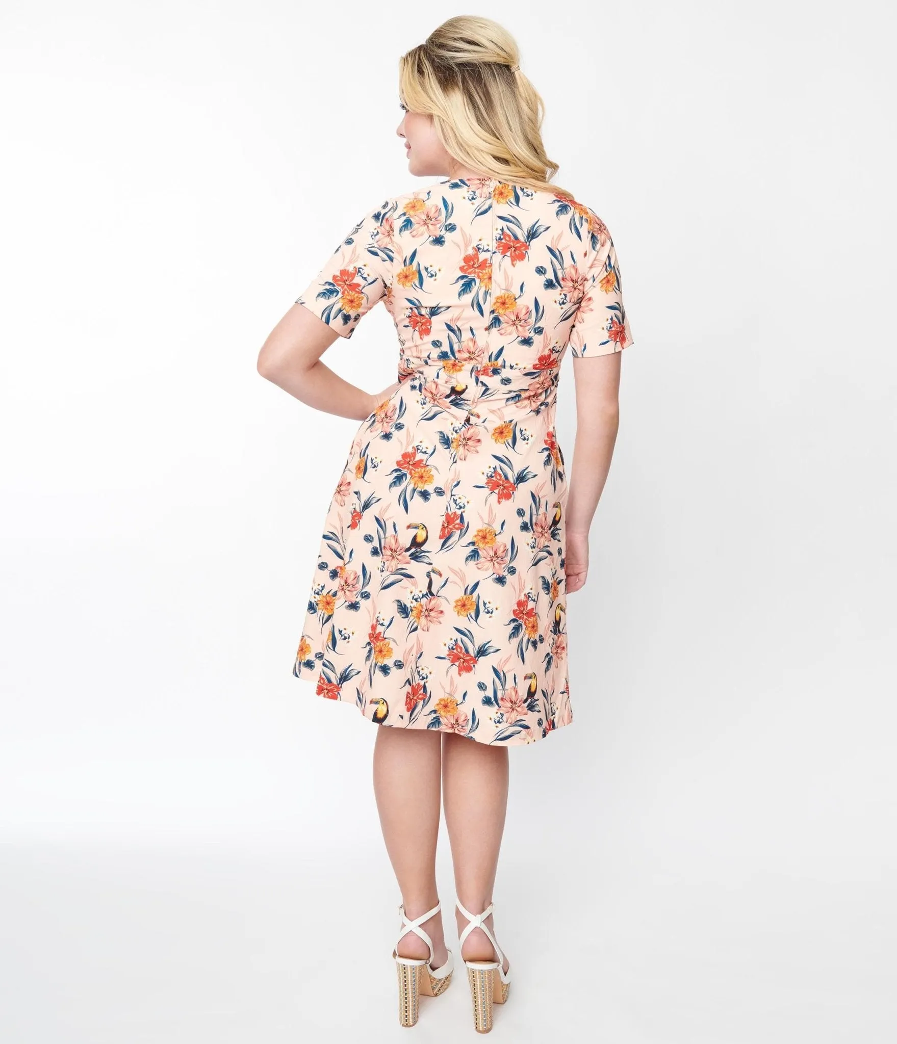 Floral 40s Inspired Dress sold by Unique Vintage product image thumbnail 3