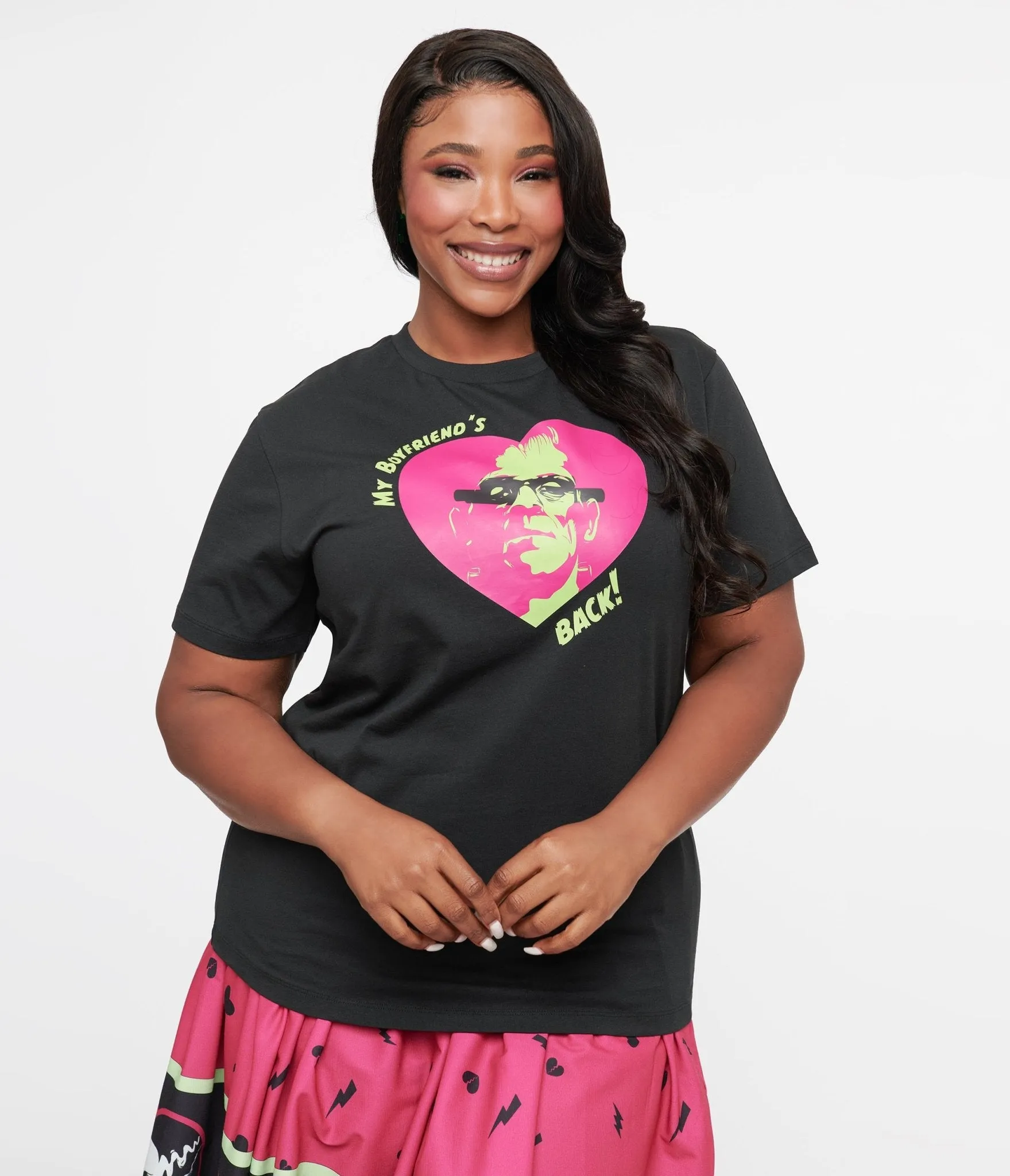 Universal Monsters x Unique Vintage Black My Boyfriends Back Unisex Graphic Tee sold by Unique Vintage product image thumbnail 2