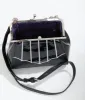1950s Black & White Bat Wing Miss Foxy Handbag sold by Unique Vintage