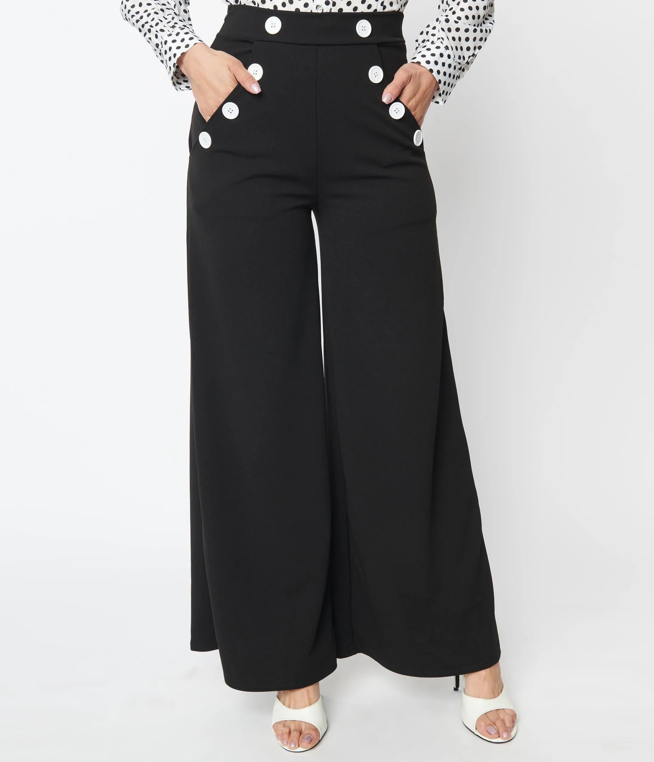 1930s Black Marlene Pants sold by Unique Vintage product image thumbnail 2