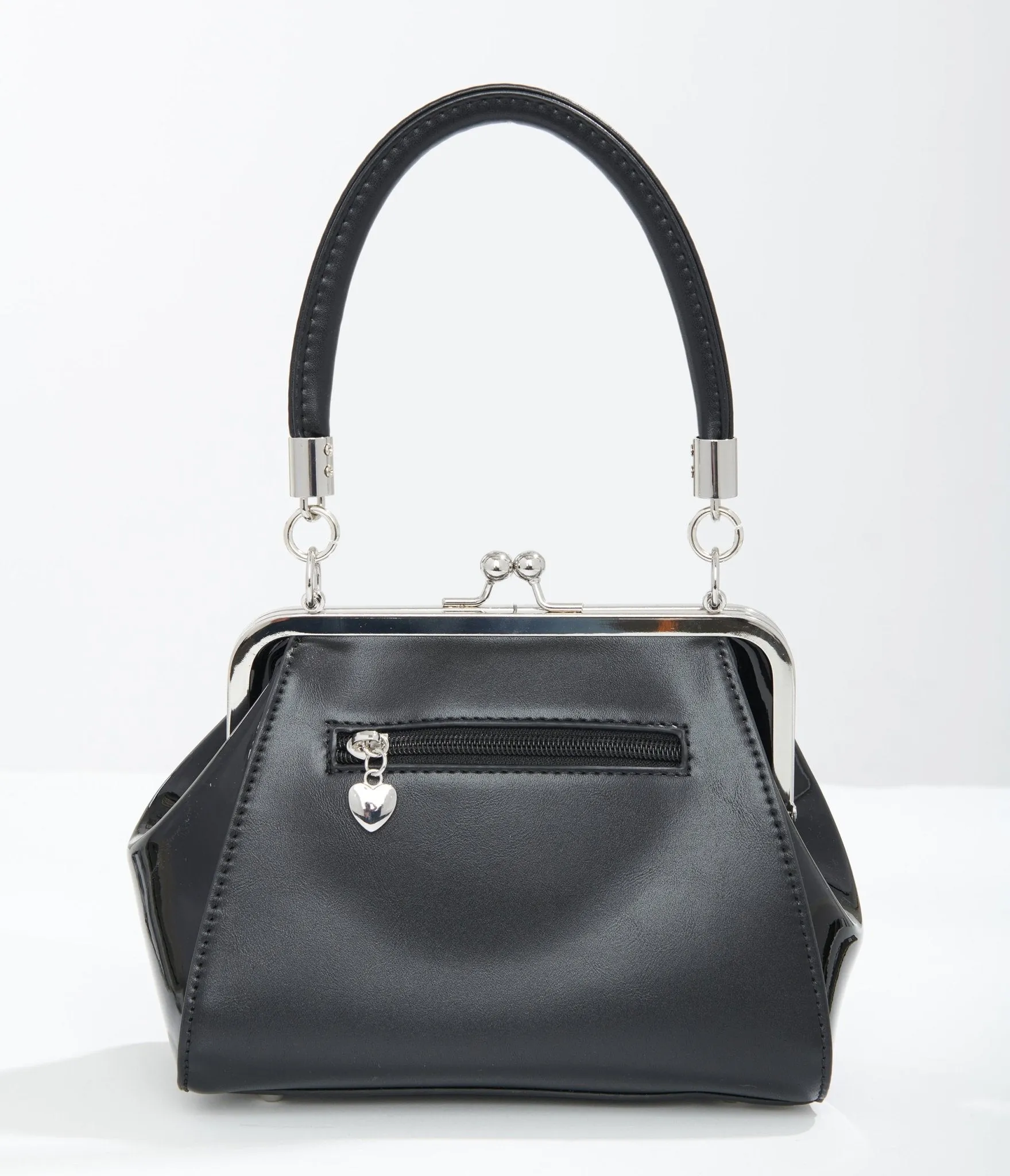 1950s Black & White Bat Wing Miss Foxy Handbag sold by Unique Vintage product image thumbnail 3